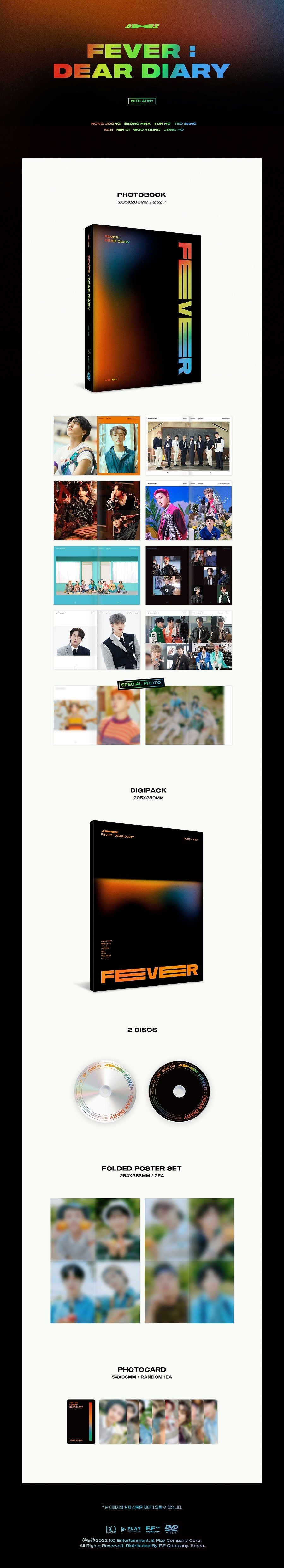 ATEEZ - ATEEZ FEVER : DEAR DIARY Official Photobook preorder