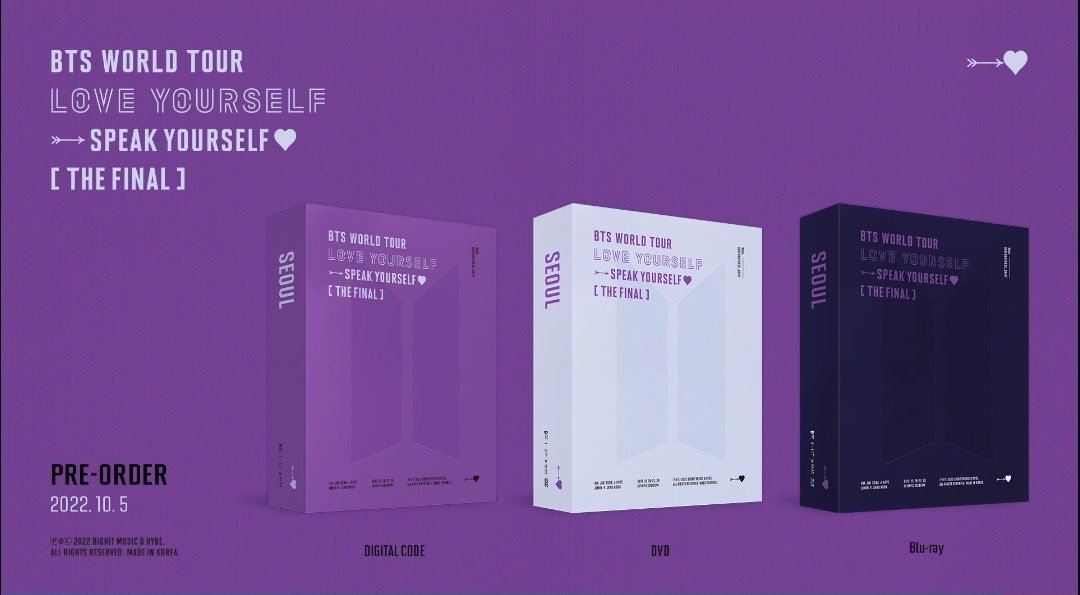 Official Preorder BTS Love yourself: Speak yourself [THE FINAL