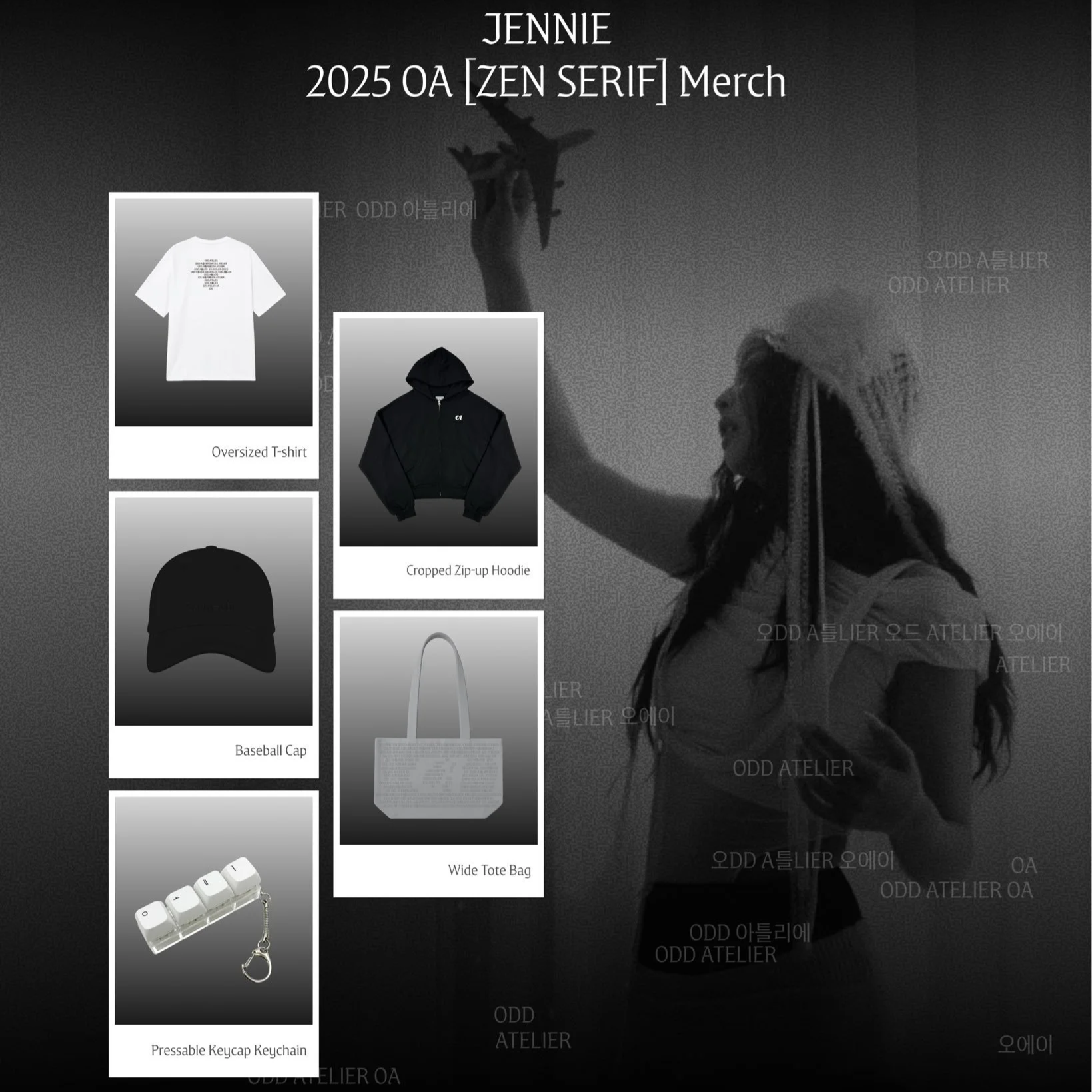 Official preorder 2025 Jennie OA [ZEN SERIF] Merch — Dumber Studios