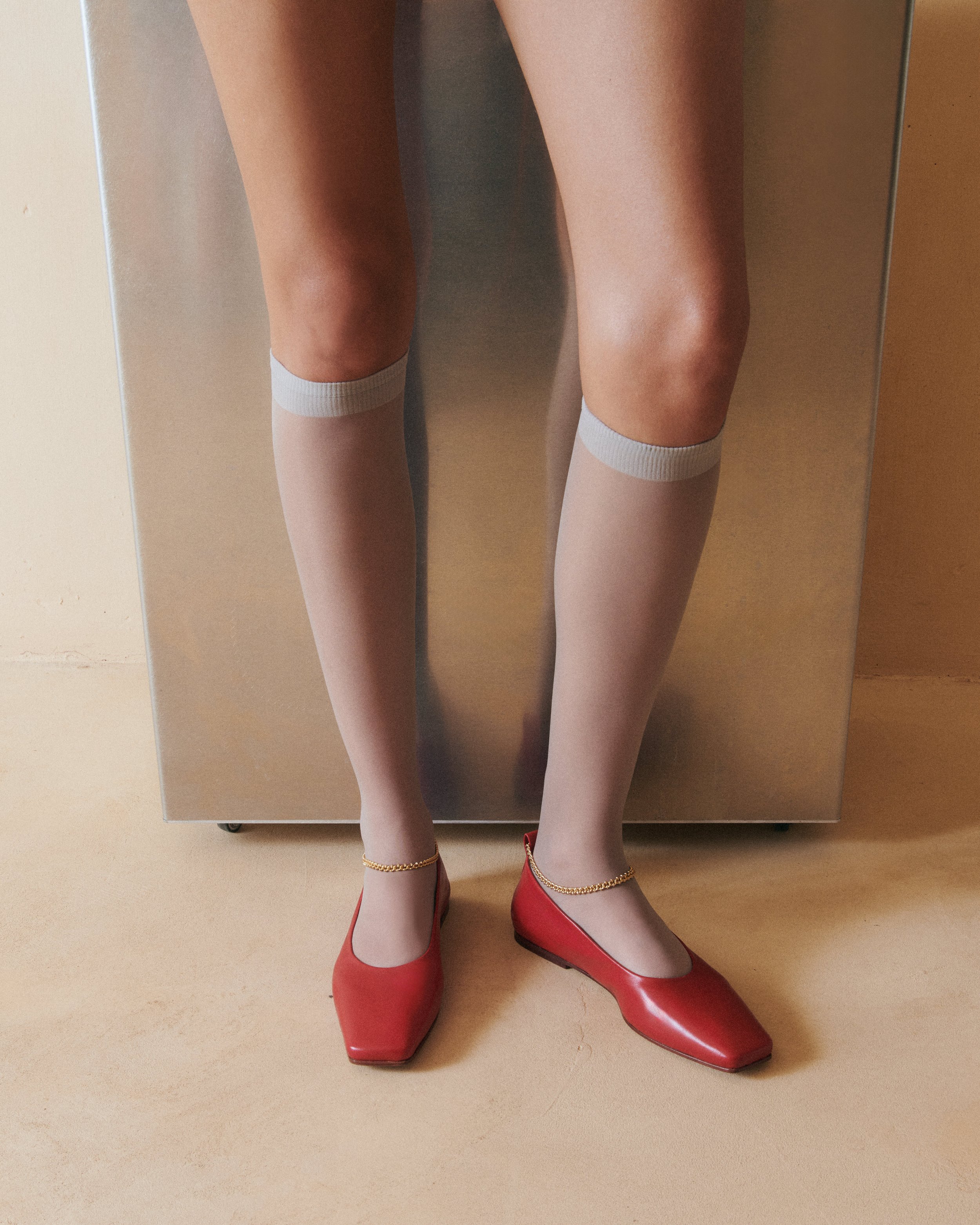 Red Augusta Ballet Flats — MARIA LUCA