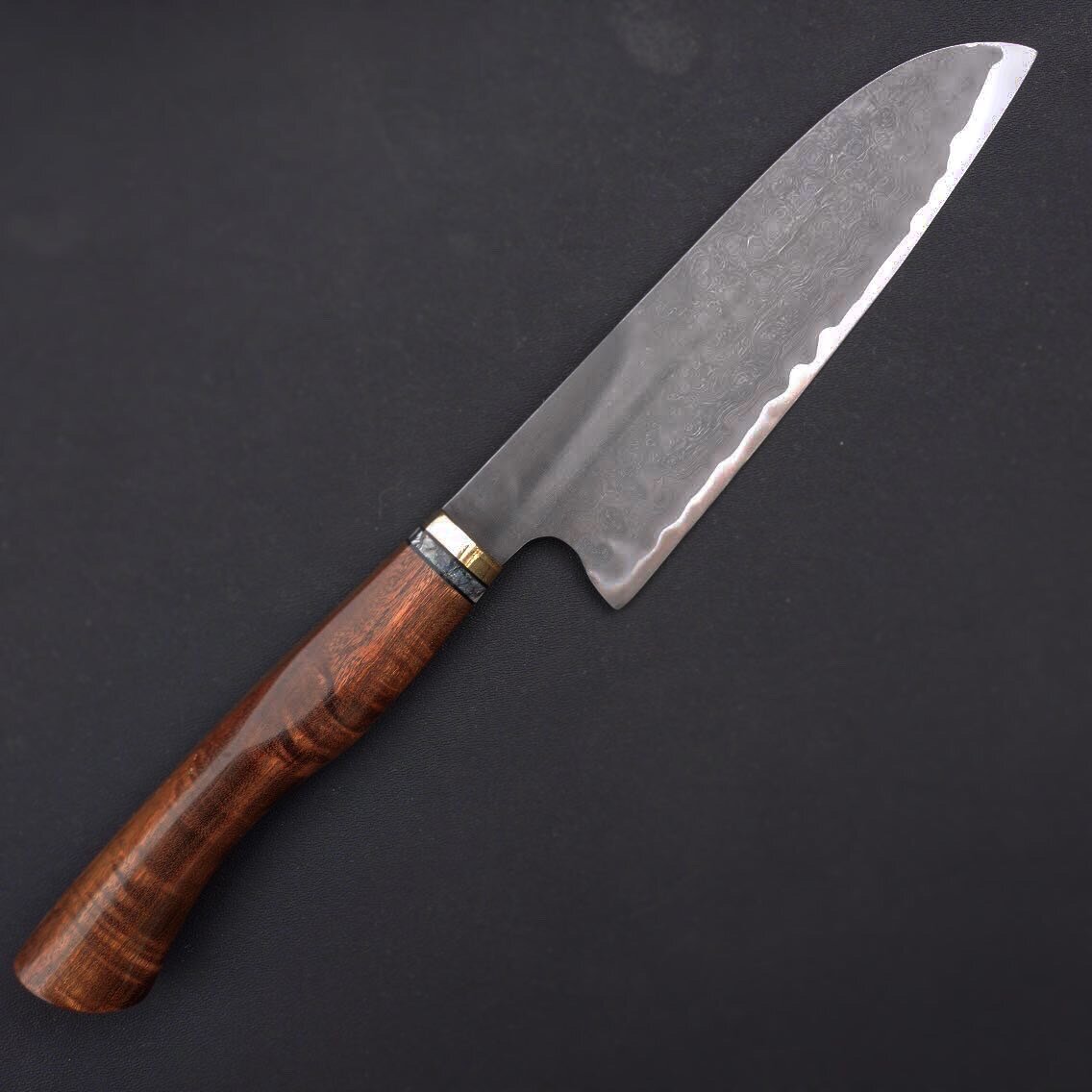 7” Santoku - Shuminagashi & Mokume — Moss Rock Cutlery
