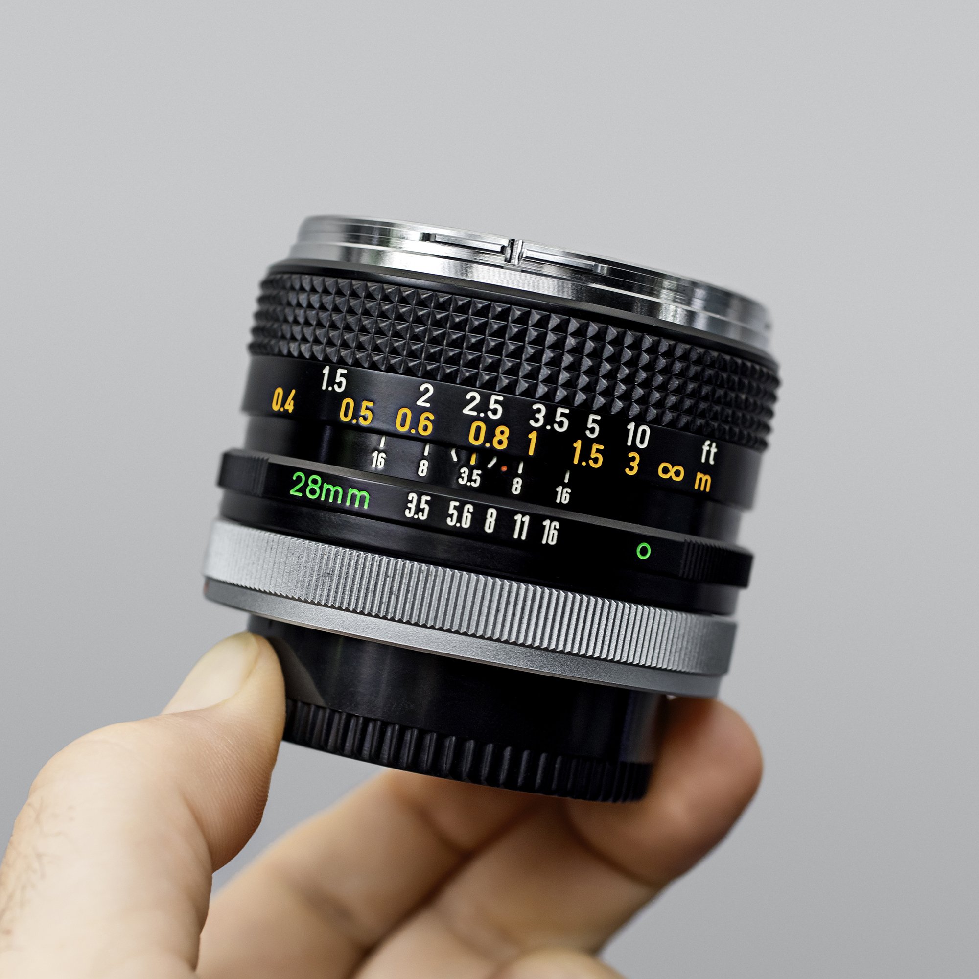 Canon FD 28mm f3.5 S.C. Chrome Nose - Lens Info