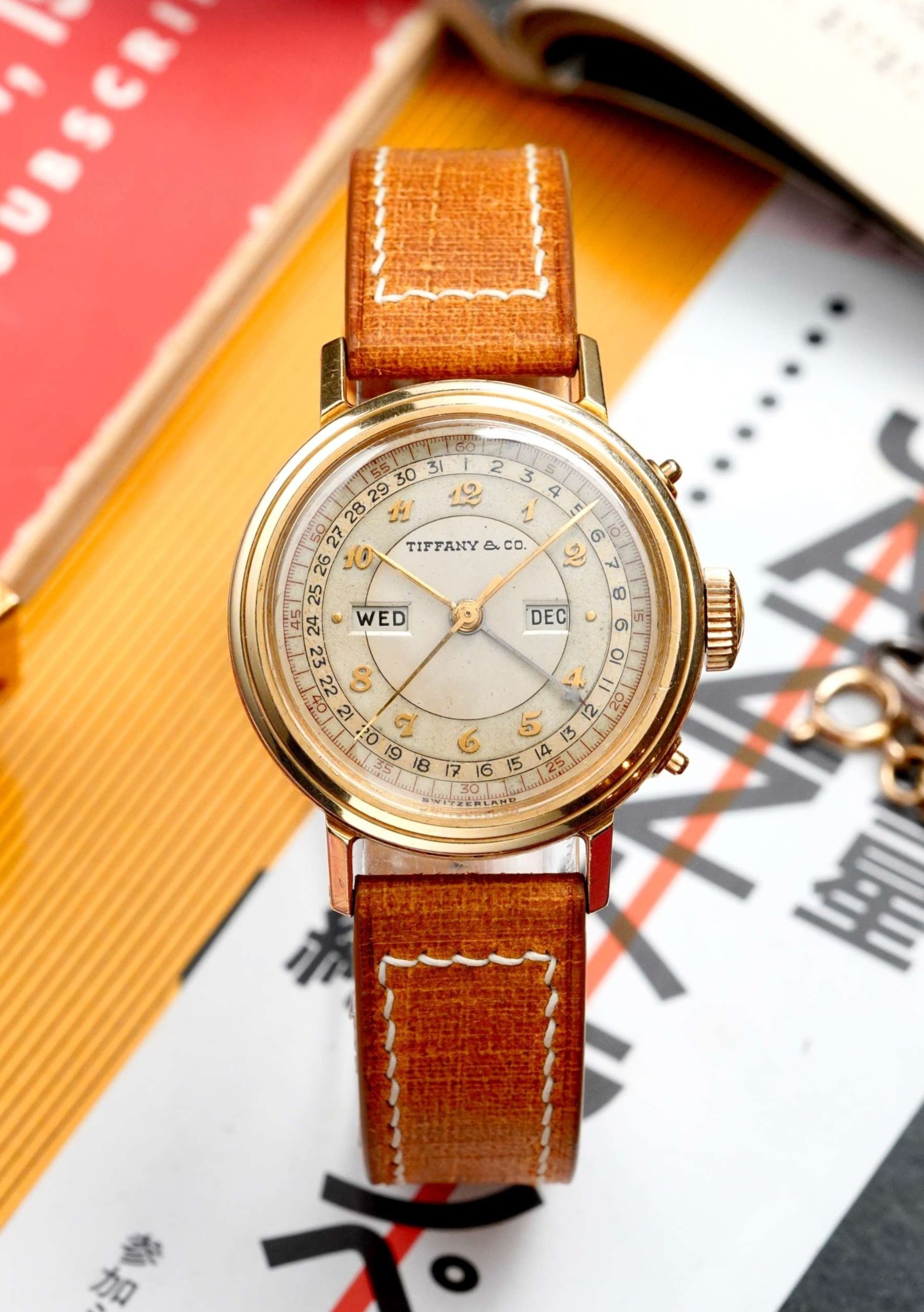 1940's Tiffany & Co by Movado Triple Calendar 14K YG