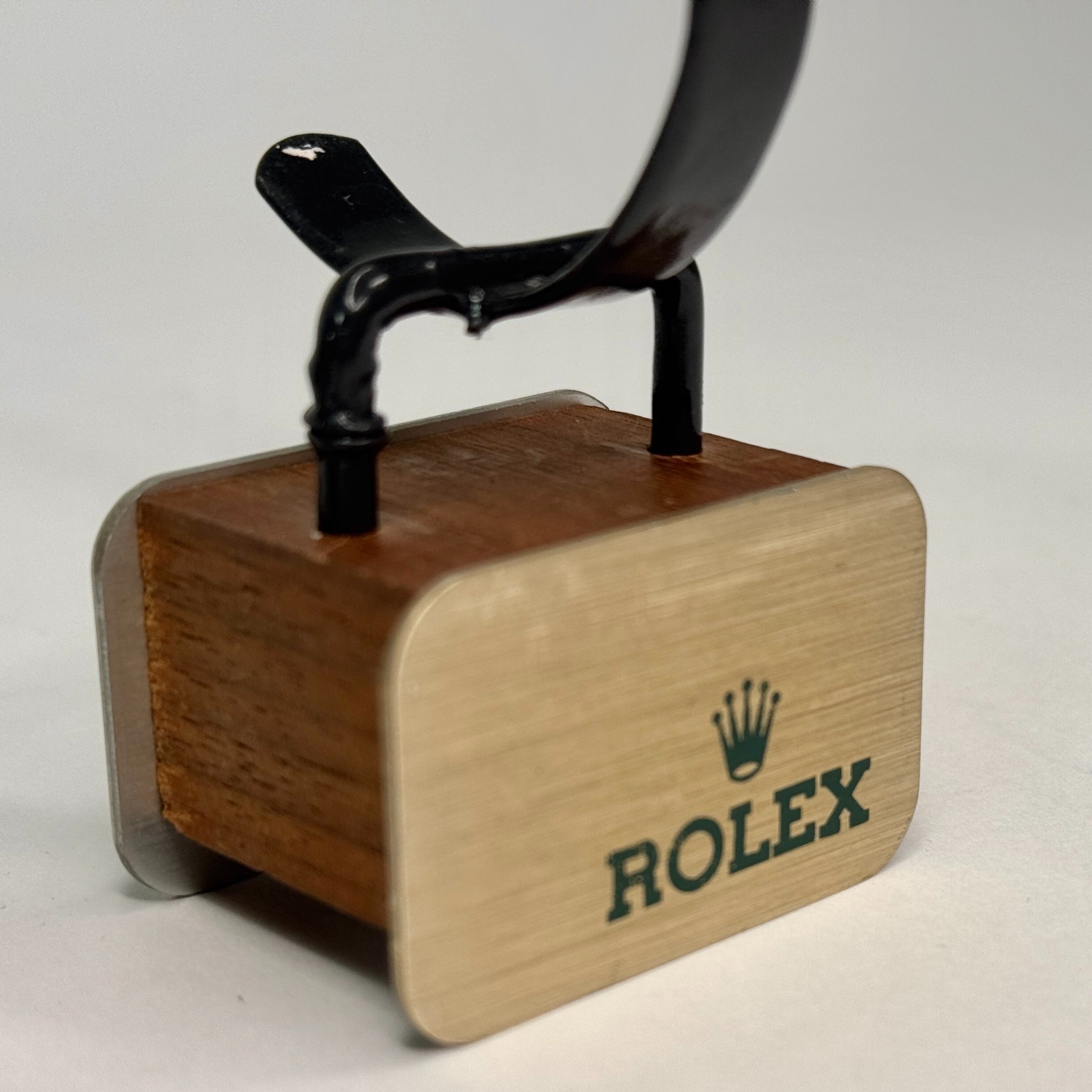Rolex Vintage Watch Display Stand – Wood & Metal Collector's Edition