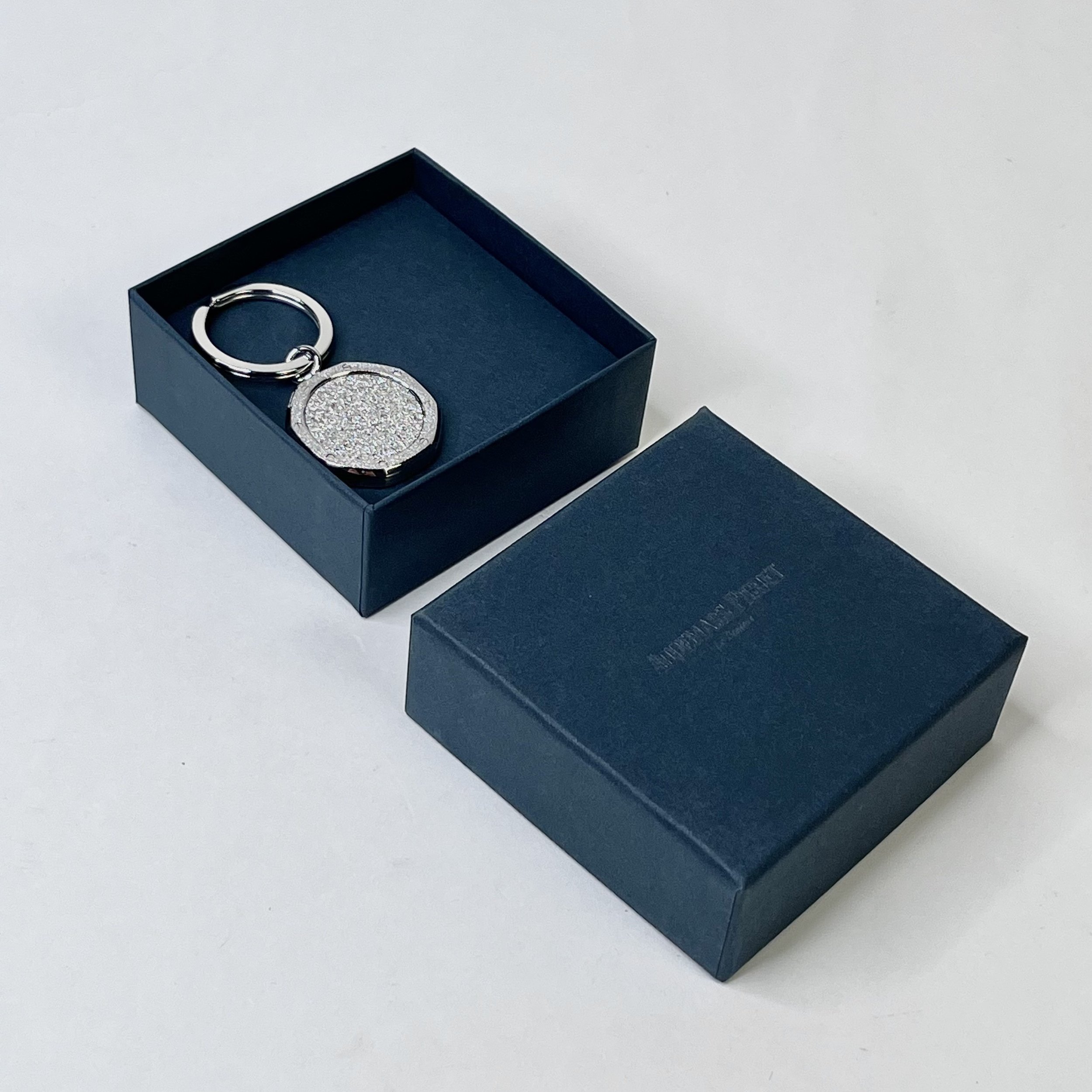 Audemars Piguet Silver Frosted Royal Oak Key Ring | Luxury Swiss