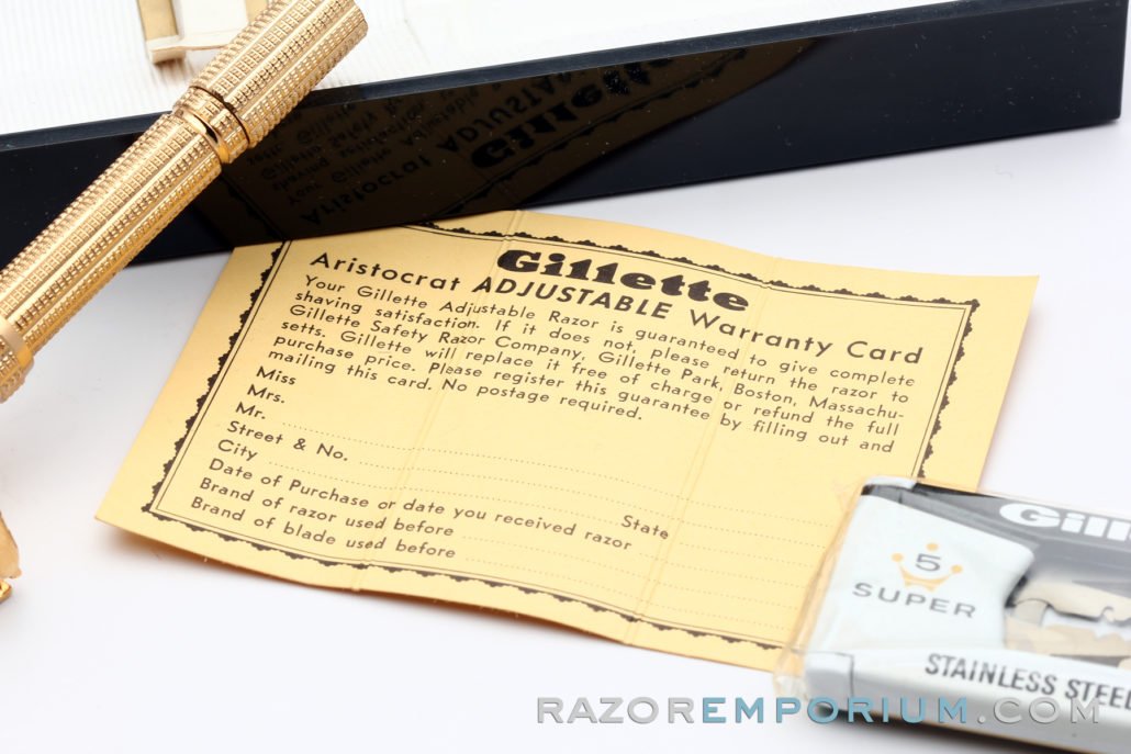 1960 Gillette - Slim Aristacrat Adjustable — Razor Archive