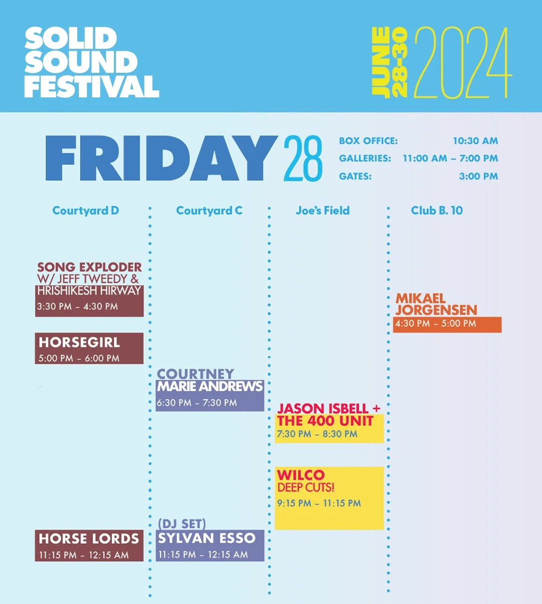 Friday at Solid Sound — HUMP DAY NEWS