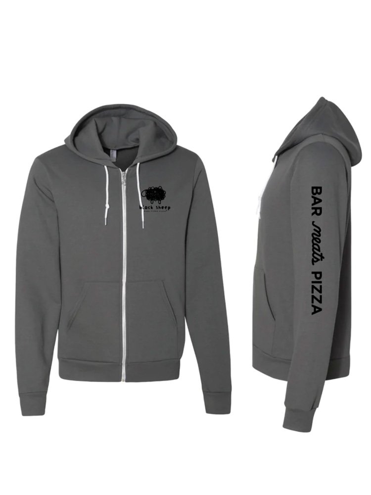 Black Sheep Full Zip Hoodie — Black Sheep Coal Fired Pizza
