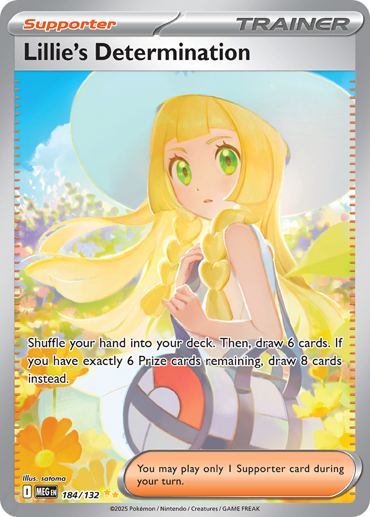 Lillie's Determination #184 Price: $71 → PSA 10: $220 (2025 Guide