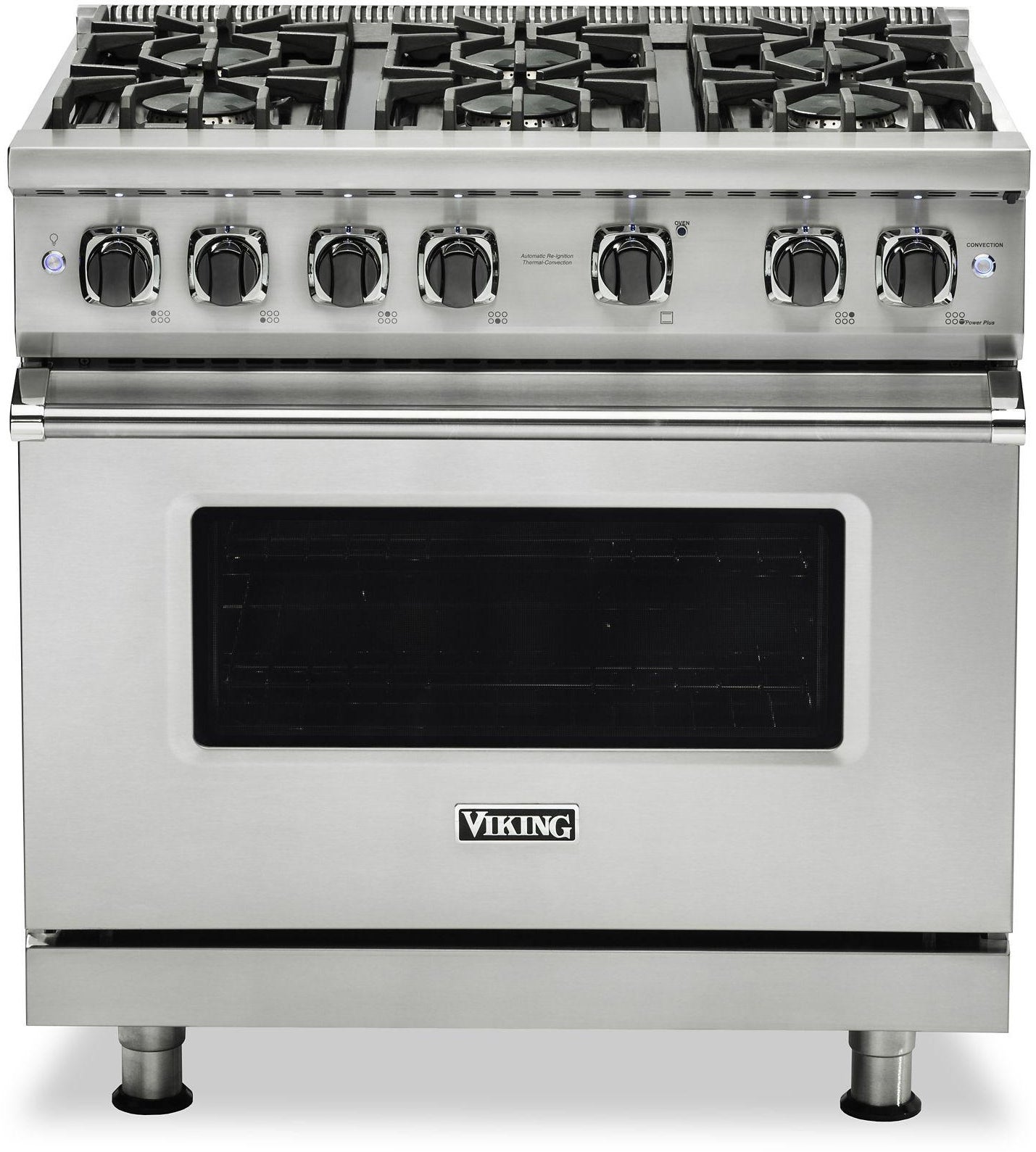 Viking VGR5366BSSLP 36 Inch Freestanding Professional Gas Range
