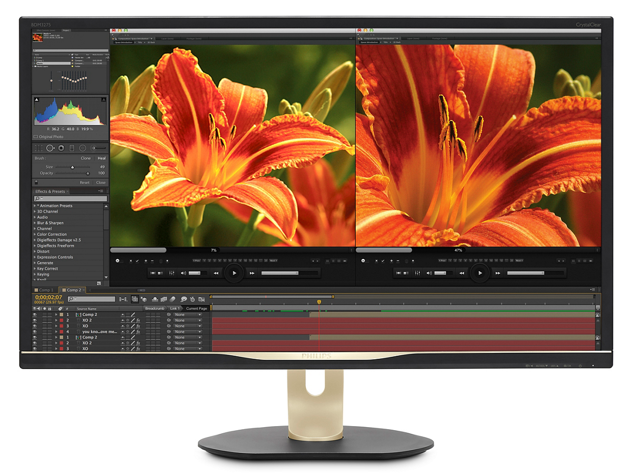 Brilliance MultiView 搭載 4K ウルトラ HD 液晶ディスプレイ