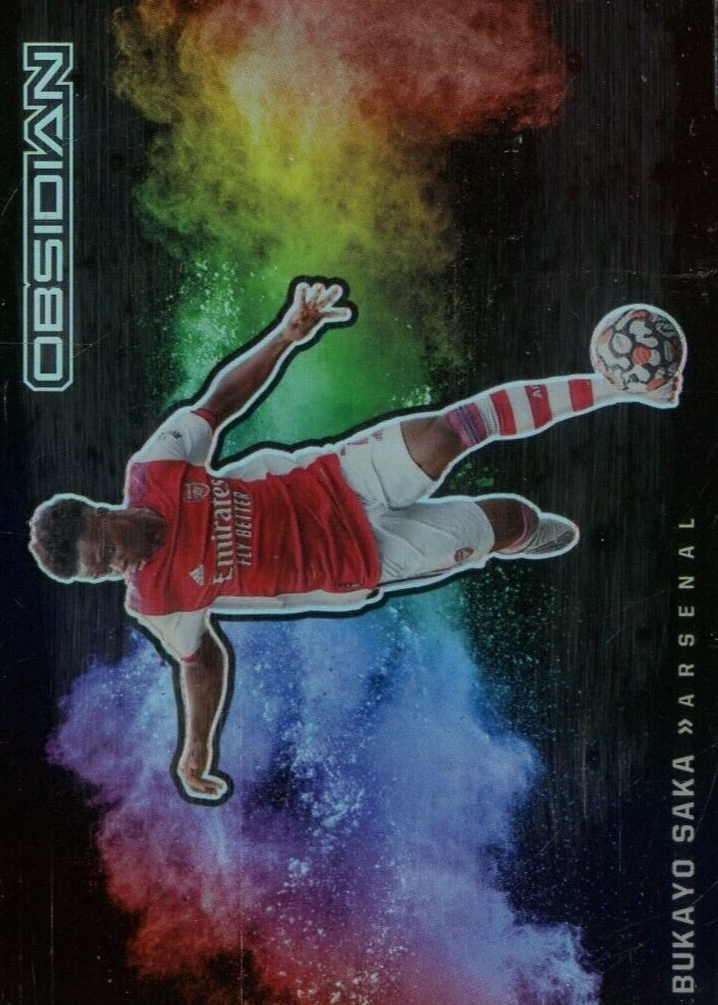 Bukayo Saka 2021 Obsidian #6 Black Color Blast /(SSP) Price Guide