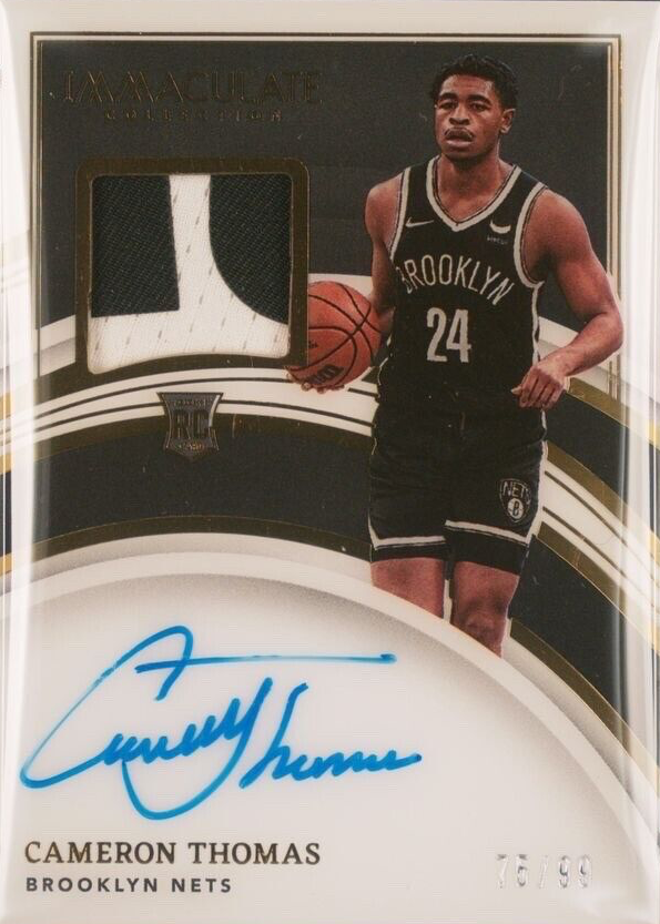 Cam Thomas 2021 Immaculate #120 Rookie Patch Auto /99 Price Guide