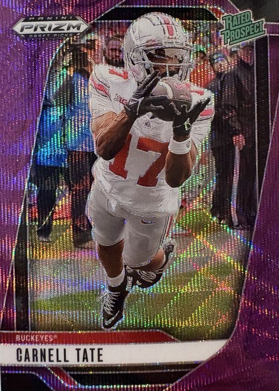 Carnell Tate 2025 Prizm Draft Picks #68 Purple Wave Price Guide