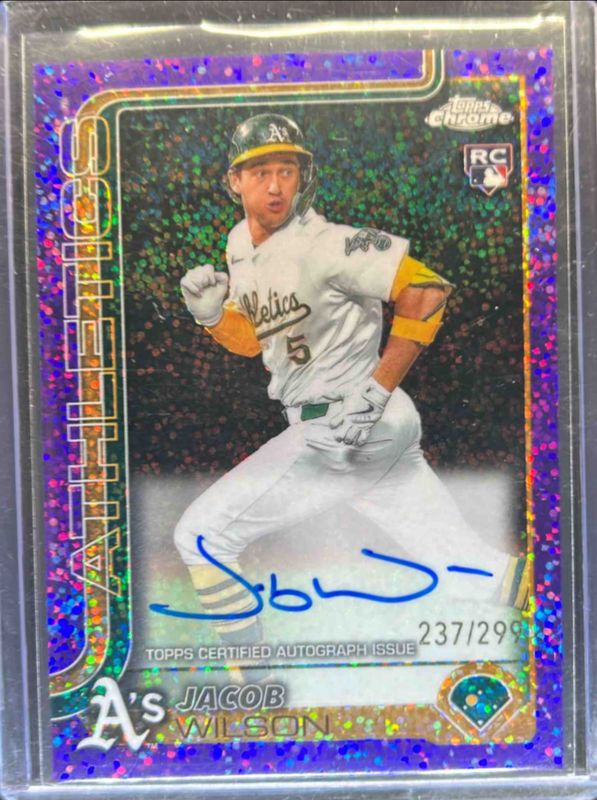 Jacob Wilson 2025 Topps Chrome #RA-JWI Rookie Autographs - Purple