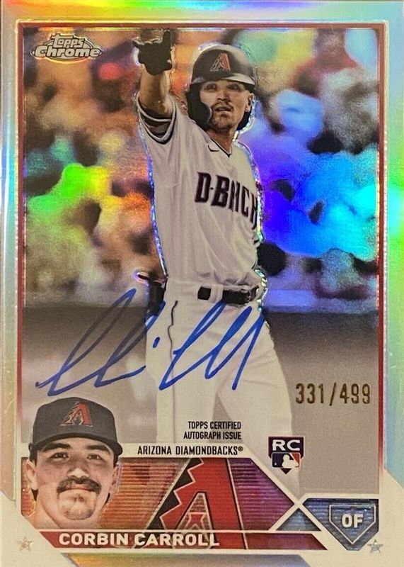 Corbin Carroll 2023 Topps Chrome #RA-CCA Rookie Autographs