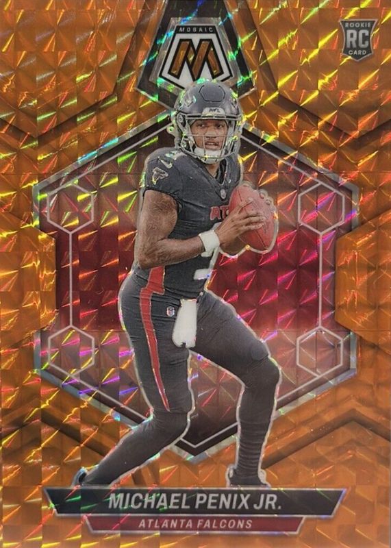 Michael Penix Jr. 2024 Mosaic #308 Orange /199 Price Guide