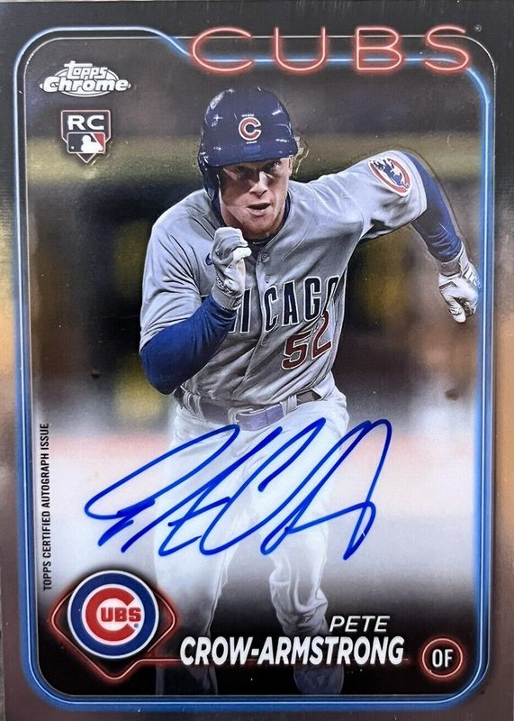 Pete Crow-Armstrong 2024 Topps Chrome #RA-PC Rookie Autographs