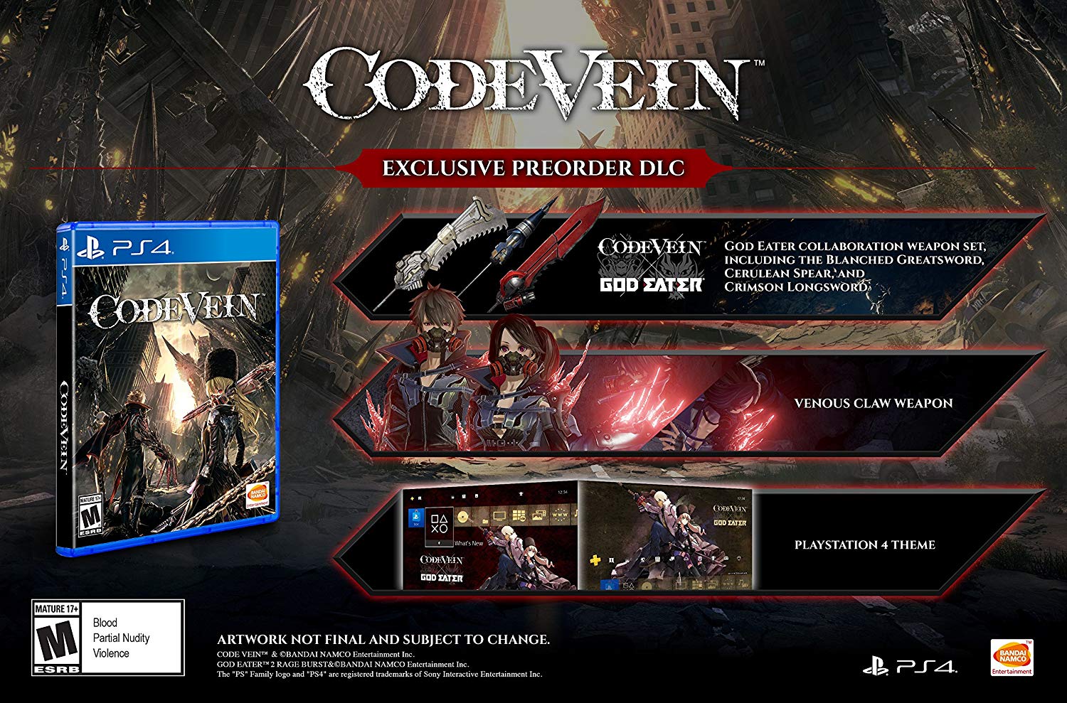 Code Vein - Pre-order Bonuses & Deluxe Edition Outline; Behind the