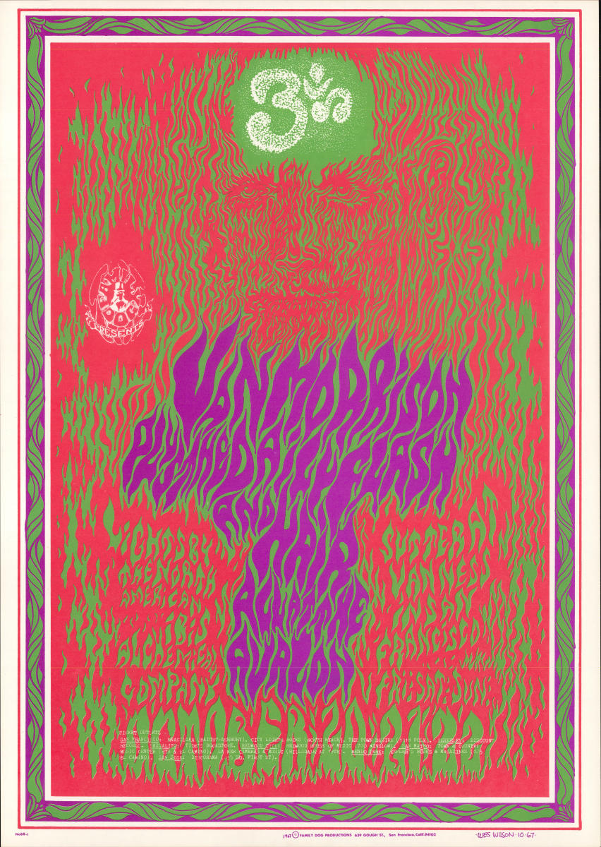 Van Morrison Vintage Concert Poster from Avalon Ballroom, Oct 20