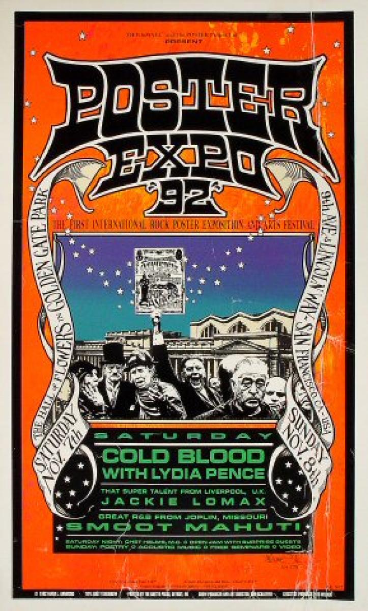 Lydia Pense Vintage Concert Poster from Golden Gate Park, Nov 7