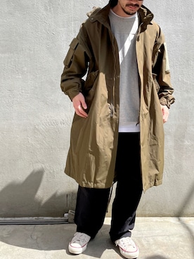 DAIWA PIER39のモッズコートを使った人気ファッションコーディネート