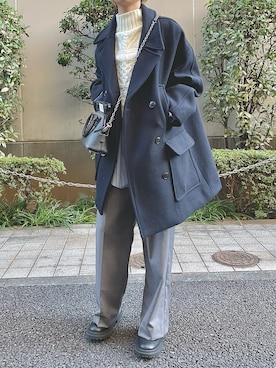メルトンビッグPコートを使った人気ファッションコーディネート - WEAR