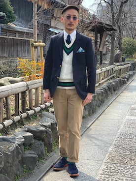 RALPH LAUREN RUGBYのベストを使ったメンズ人気ファッション