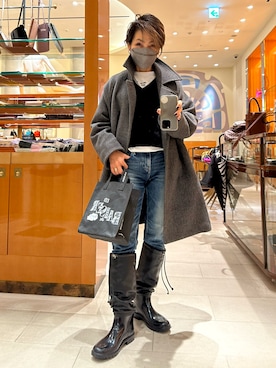 Victorian arrow ハーフコートを使った人気ファッションコーディネート