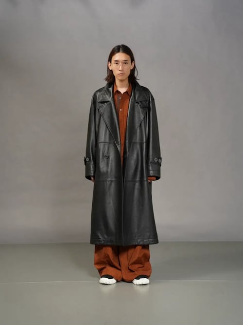 UNISEX》Sheep Leather Long coat/シープレザーロングコート【MAISON
