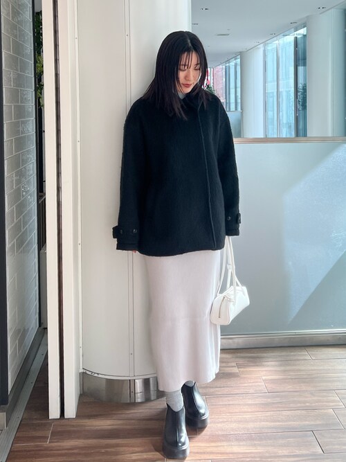 セール】シャギーハーフコート（ステンカラーコート）｜LAGUNAMOON