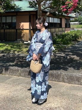 utatane（ウタタネ）の「浴衣3点セット きなりに光る黄色の蛍（浴衣