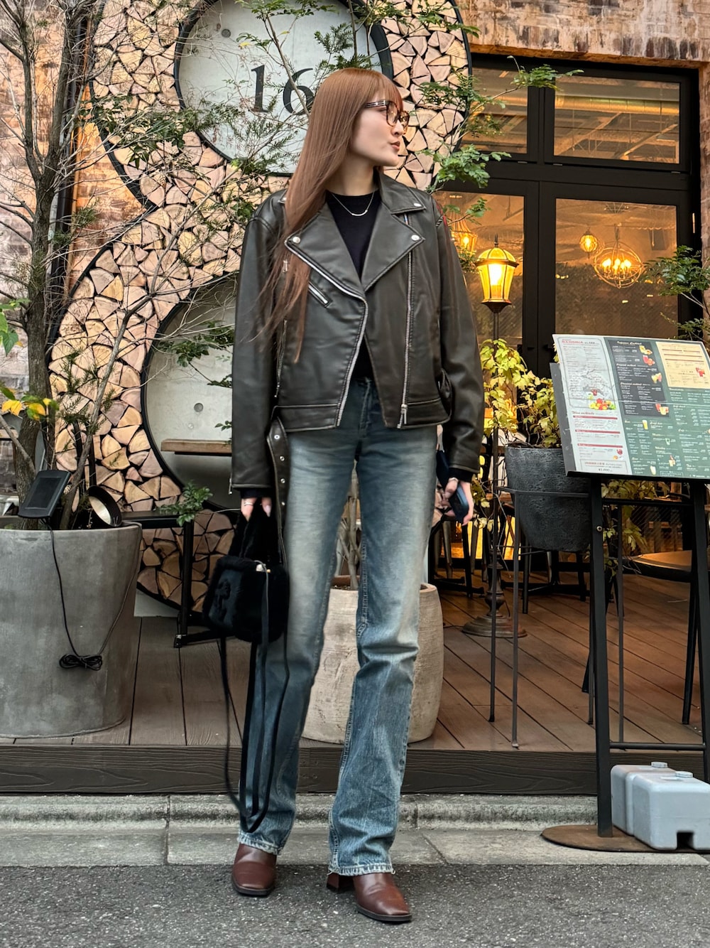 Haruka ❤︎｜ZARAのライダースジャケットを使ったコーディネート - WEAR