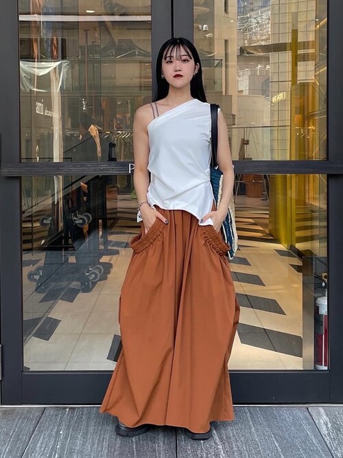 UN3D.（アンスリード） パンツ ROUND GATHER WIDE PT / ラウンド