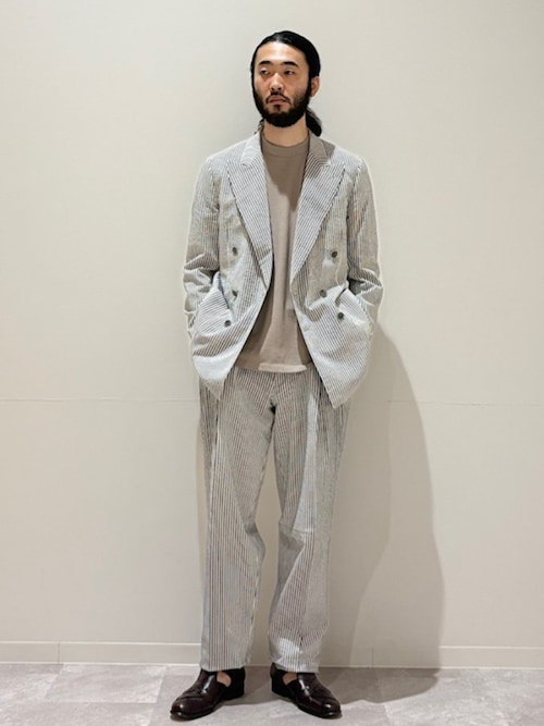 日本製ダブルスーツ× BVLGARI ドット柄シルクタイ クラシック