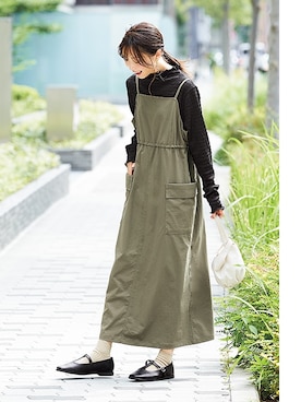 カーゴポケット付ワーク調ジャンパースカート 通販【ニッセン】