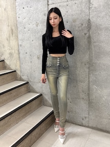 3way GDビジューMOLDチェーンストラップポインテッドミュール