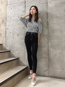 3way GDビジューMOLDチェーンストラップポインテッドミュール