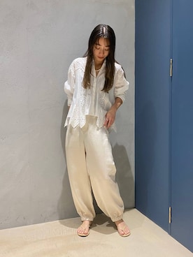 Curensology(カレンソロジー)/コットンカットワークブラウスを使った