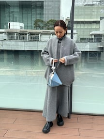 BASIC CN RACCOON MIX W CARDIGAN｜ノーカラージャケット | ELENDEEK