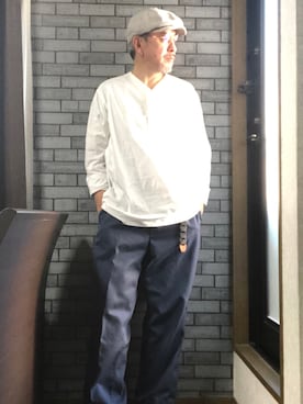 FREEWHEELERSのキャスケット（ホワイト系）を使ったメンズ人気