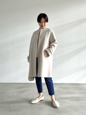 size SHORT / TALLあり ］ソフトメルトン Aライン コートを使った人気