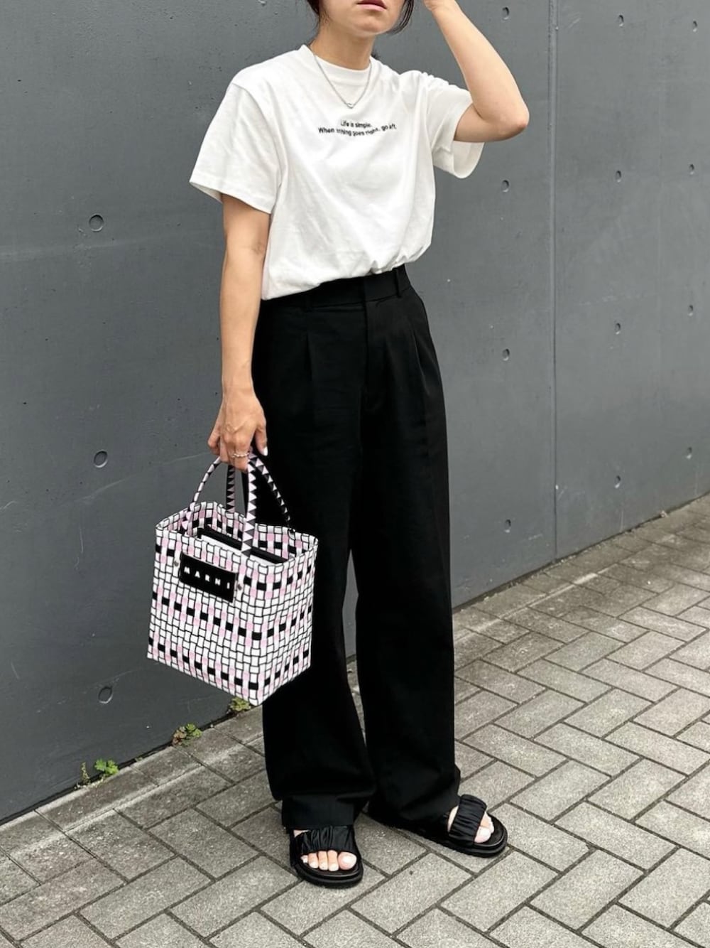 mika｜MARNI MARKETのかごバッグを使ったコーディネート - WEAR