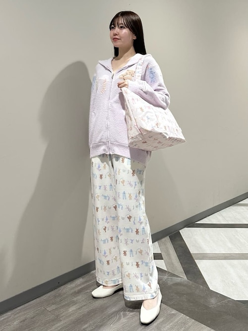エアリーモコウォッシングアニマルジャガードパーカ（ルームウェア