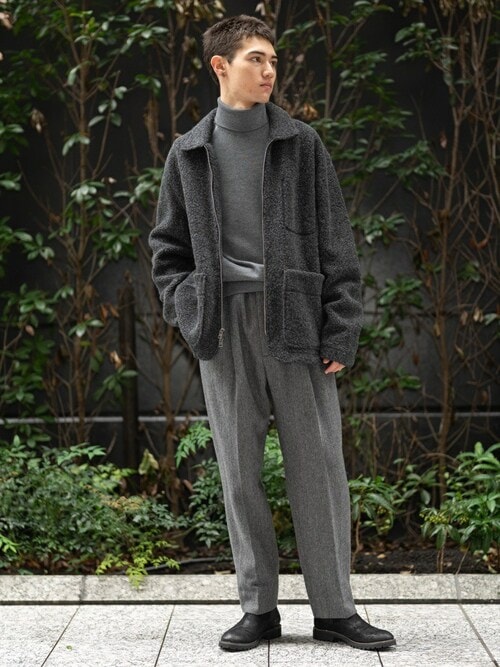 セーター ニット イタリアンメリノ タートルネックセーター メンズ