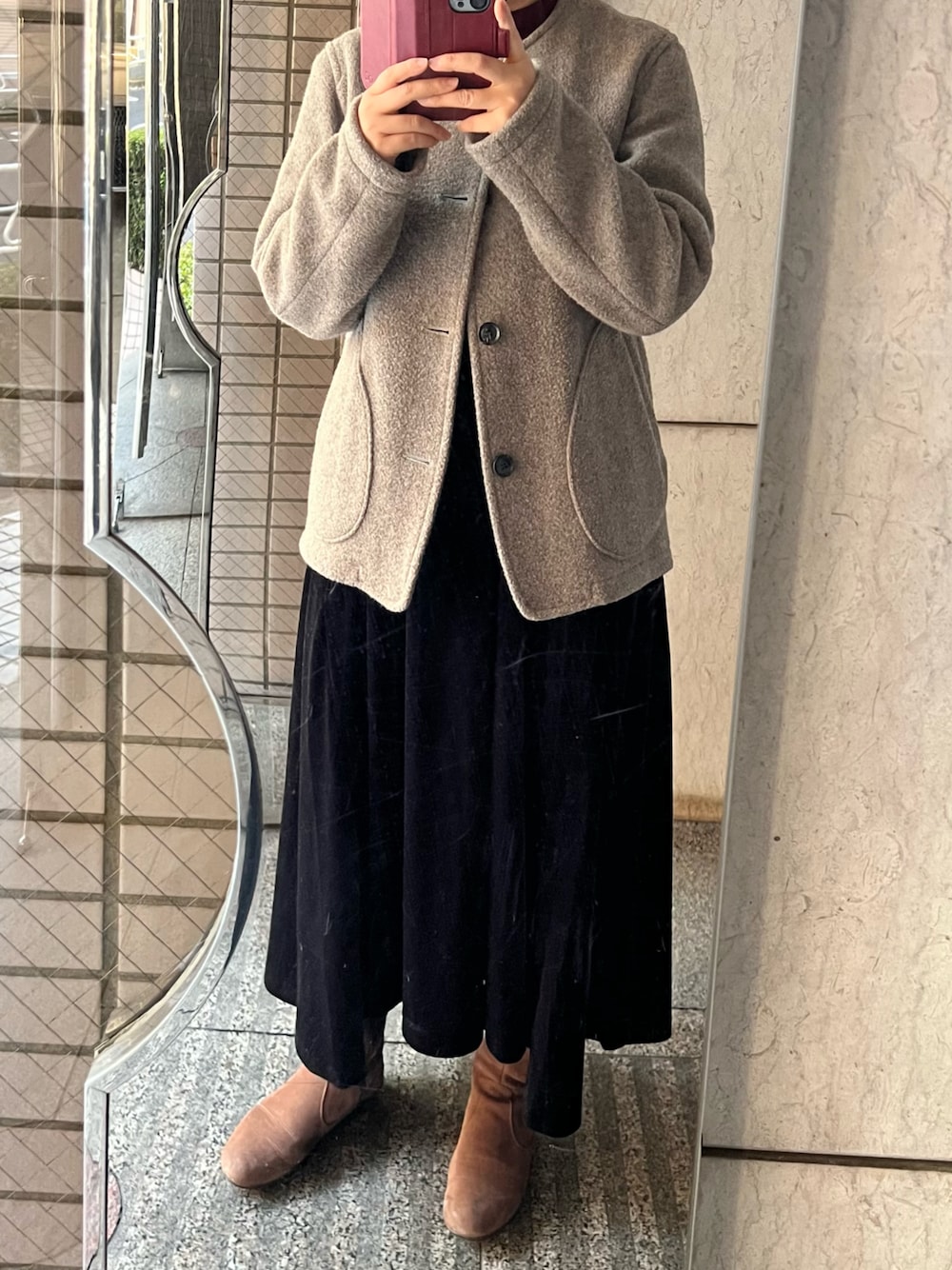 ゆうき。｜DANTONのノーカラーコートを使ったコーディネート - WEAR