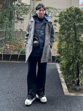 ビッグヘリンボーンミドルコート【MAISON SPECIAL/メゾンスペシャル