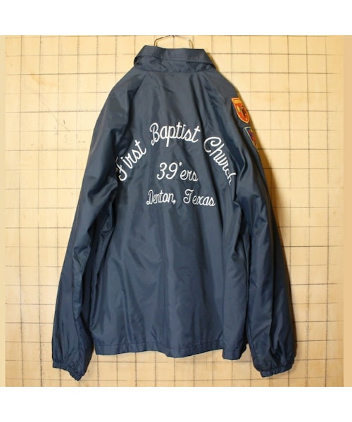 の「70s 80s USA製 AUBURN ワッペン ナイロン コーチ ジャケット