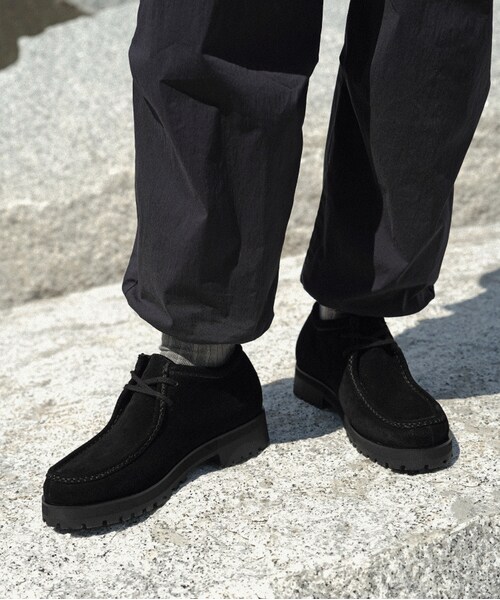 shiun（シウン）の「BLACK SUEDE MOCCASIN（モカシン/デッキシューズ