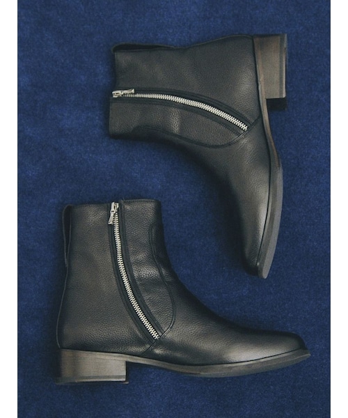 Llife（ライフ）の「Llife SLIGHT SQUARE ZIP BOOTS（ブーツ）」 - WEAR